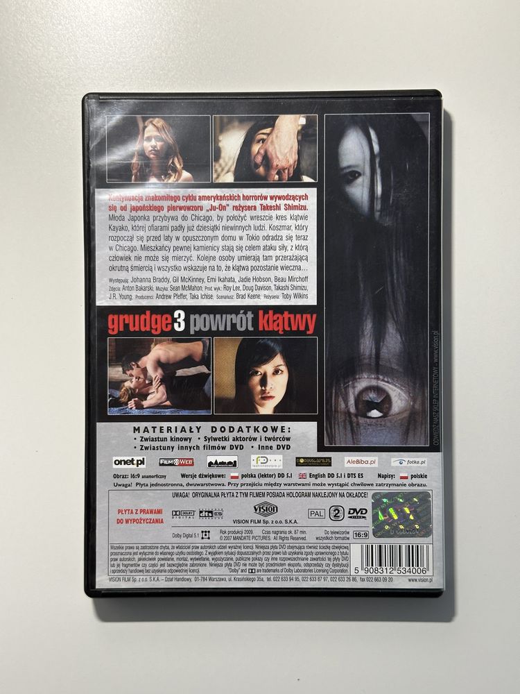 The Grudge 3 Powrót Klątwy DVD Lektor PL