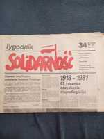 Archiwalny tygodnik Solidarność nr. 34 z 1981 roku