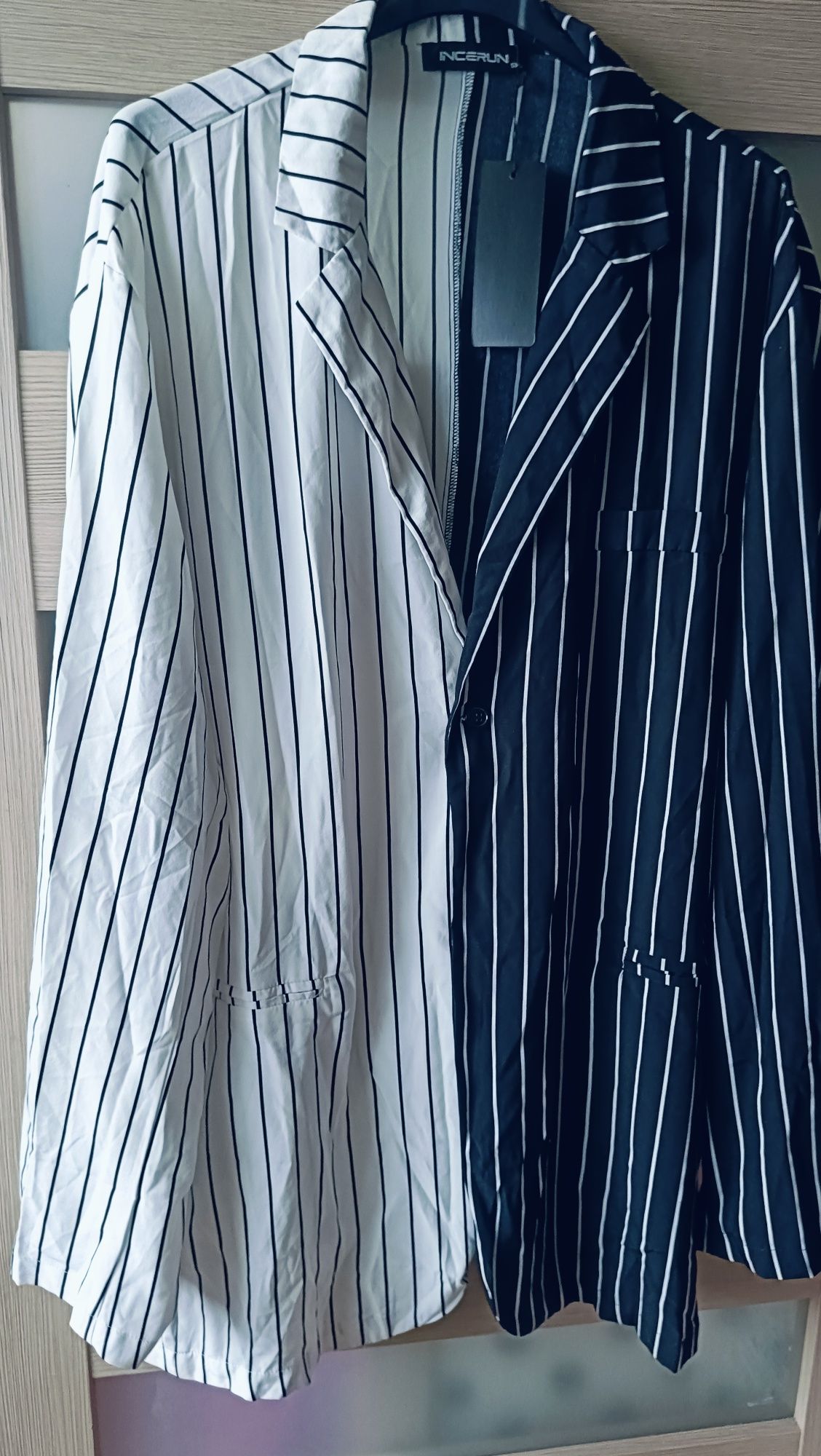 Marynarka damska plus size paski dłuższa 50 5xl