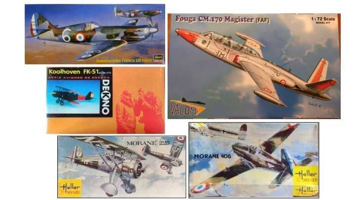 Kits 1/72 Aviões franceses, italianos e espanhóis