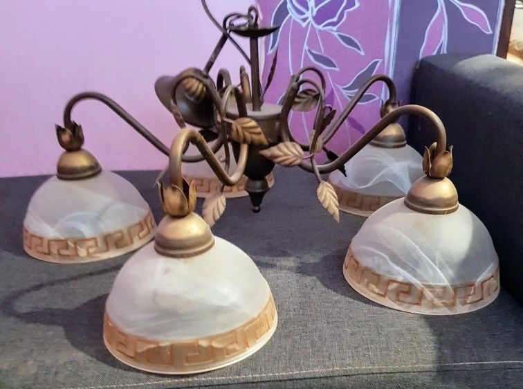 Lampa wisząca 5 kloszów