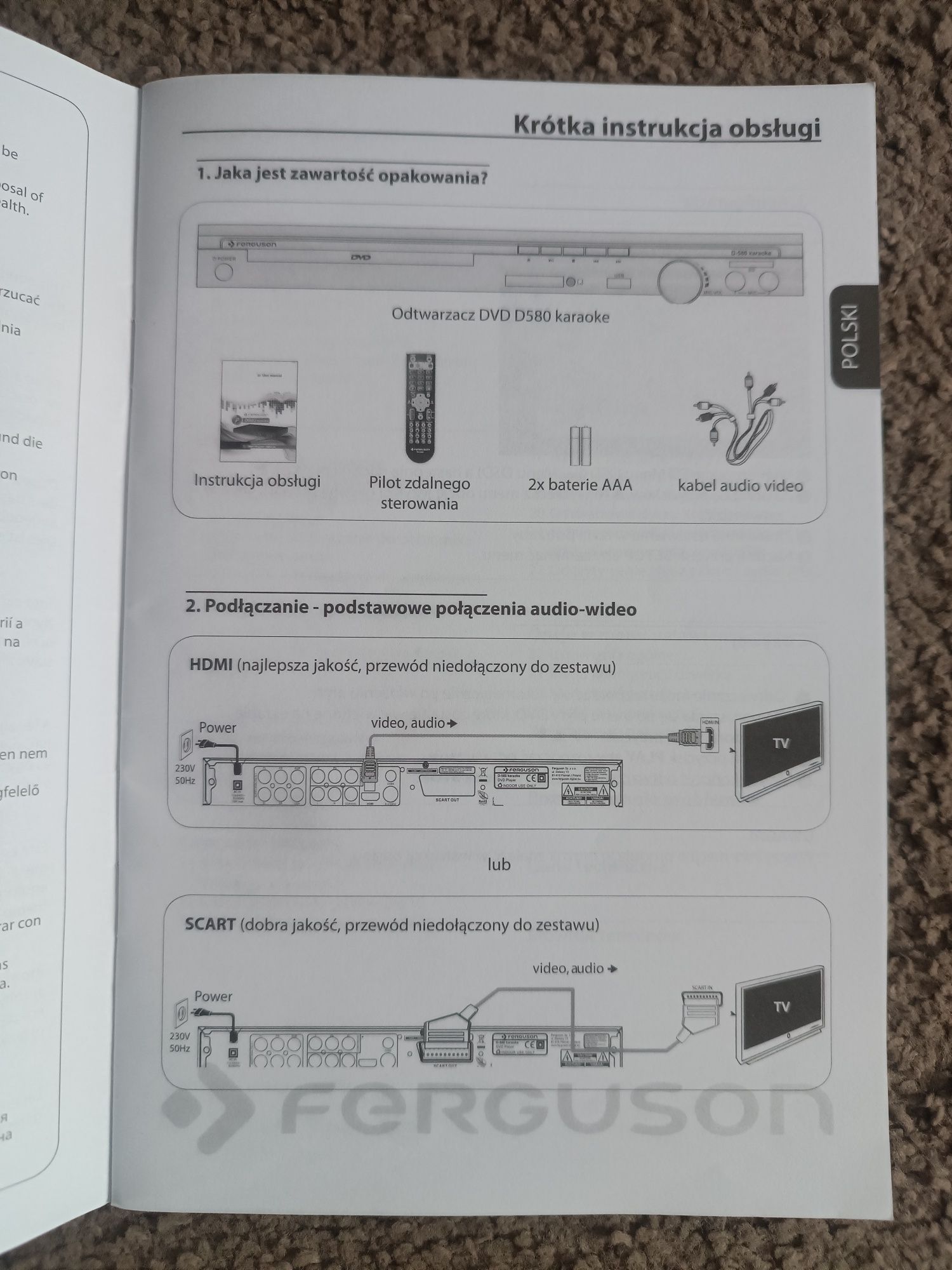 Odtwarzacz DVD Ferguson D-580