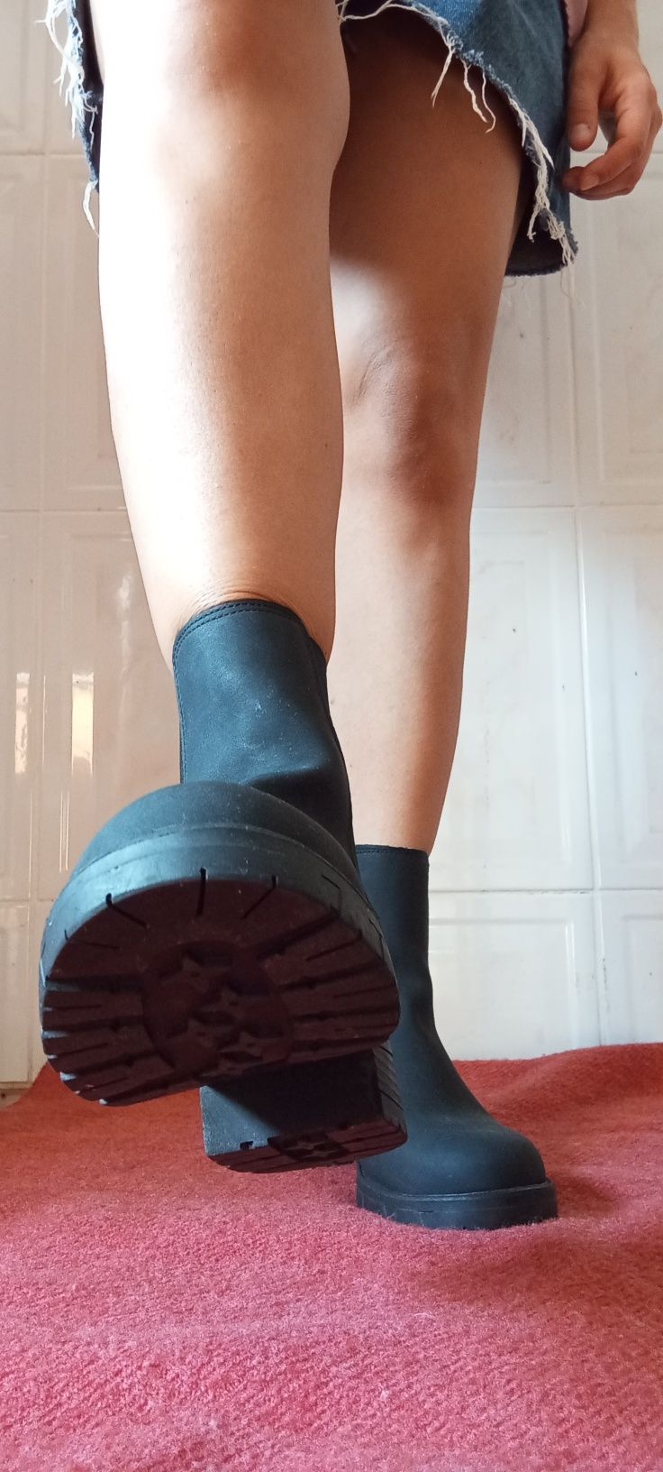 Botins pretos impermeável cortefiel C/PORTES