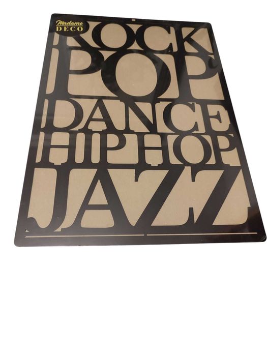 Metalowa dekoracja ścienna music