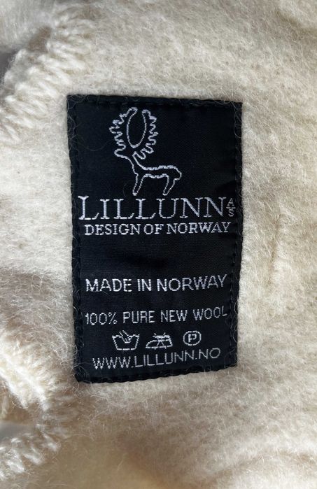 LILUNN szal 100% nowa wełna ,lis ecru 189X24CM