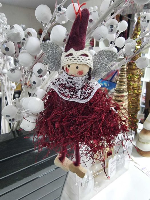 Zawieszki aniołki choinkę zawieszka choinkowa anioły aniołów czerwone