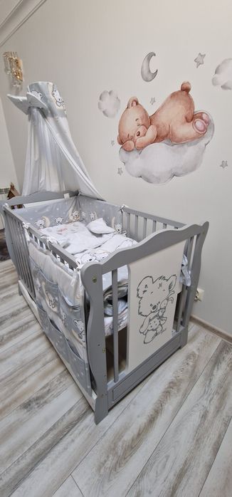 Łóżeczko dziecięce z motywem Misia dostępne 1 sztuka NOWE