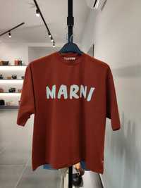 Футболка Marni logo-print t-shirt Orange