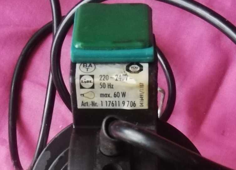 Lampa warsztatowa kanałowa gospodarcza E27 max 60W kabel 5m