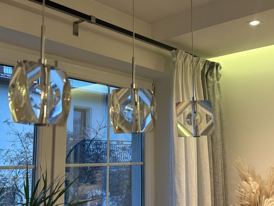 Żyrandol, lampa nad stół glamour