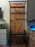 Wieszak z półką i siedziskiem w stylu loft/industrial