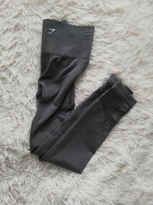 legginsy Gymshark xs s 34 36 legginsy wysoki stan Gymshark szare