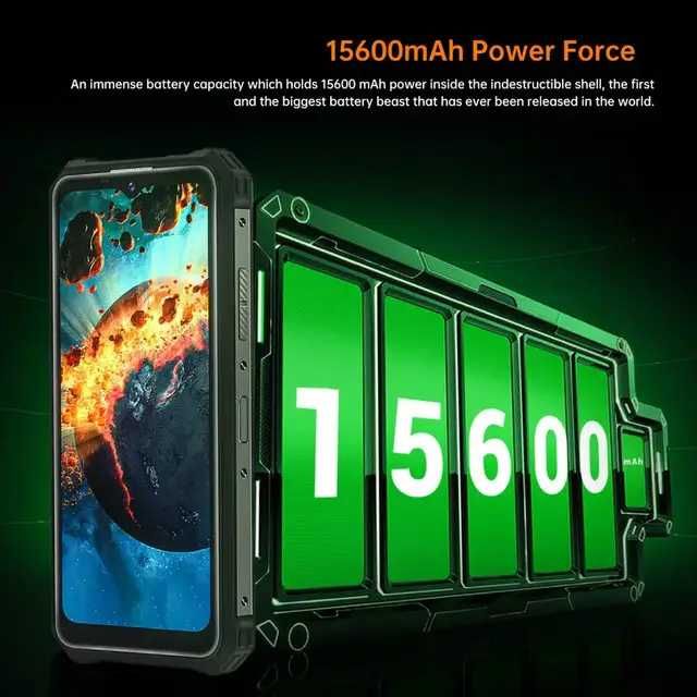 Смартфон Oukitel WP15 5G 8/128Gb 15600mAh Octa Core Dimensity 700