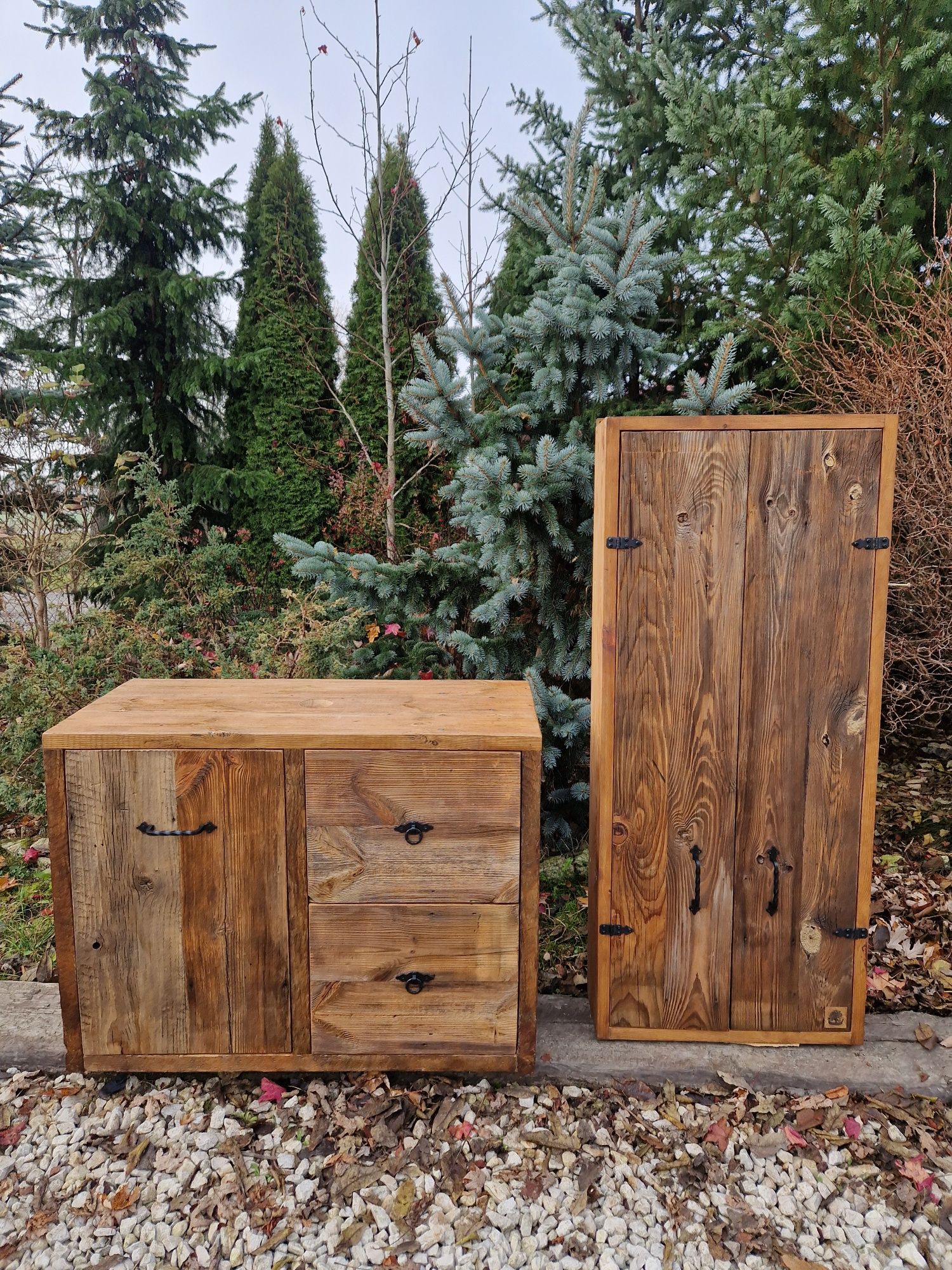 Szafka łazienkowa loft, boho, vintage, retro, rustykalna, stare dewno