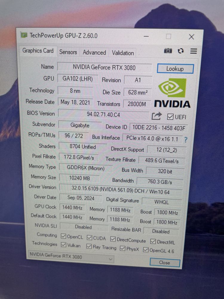 Відеокарта Gigabyte RTX 3080 GAMING OC 10G (rev. 2.0)