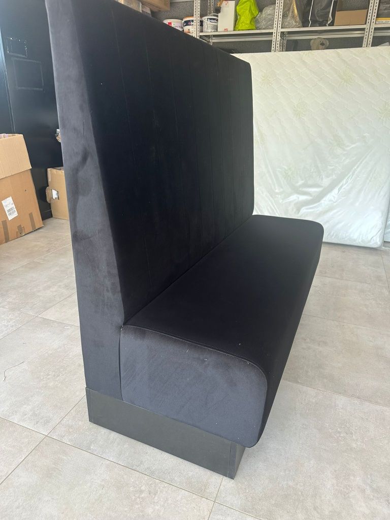 NOWE siedzisko, sofa, 150x130 cm czarny welur Modone 9716