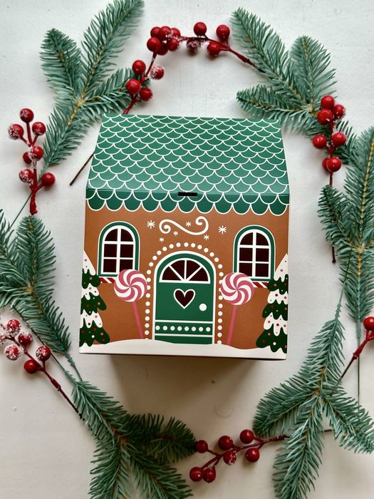 Солодкий подарунок «Будиночок» на День св. Миколая, Різдво, Новий рік