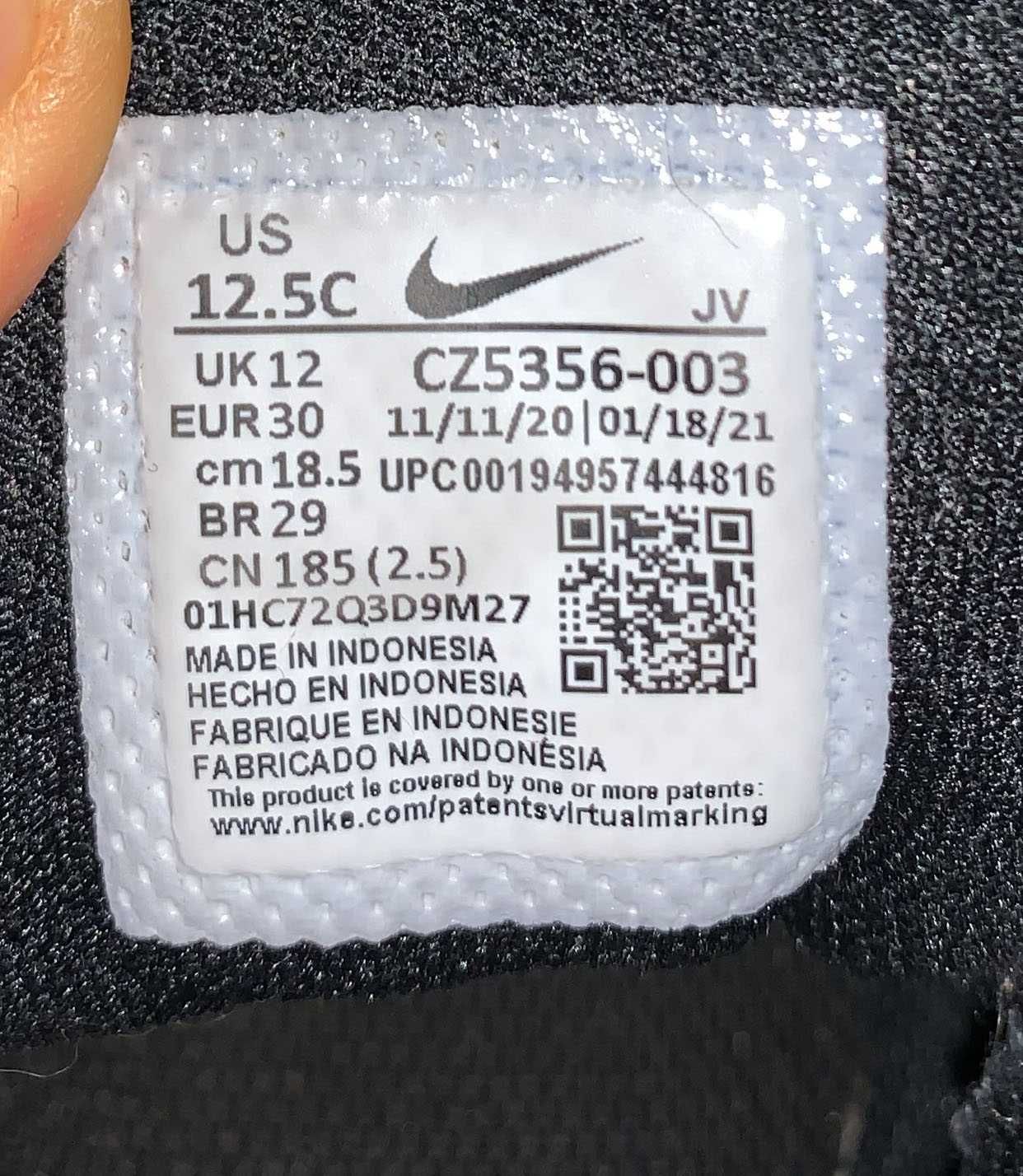 Кроссовки Nike air max для мальчика. размер 29 (18,5 см)
