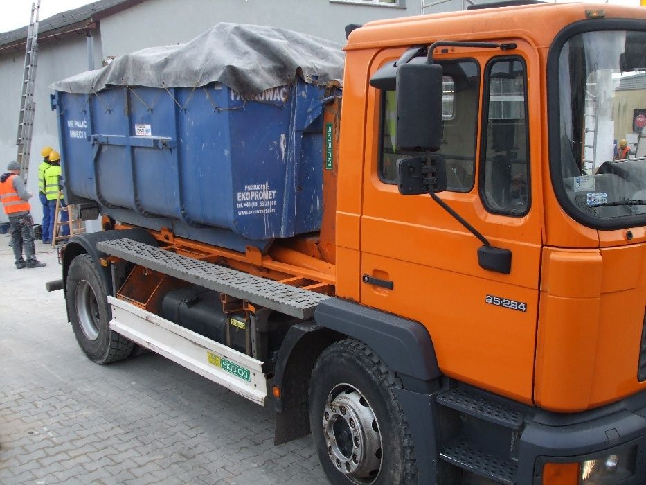 Wywóz śmieci kontenery na gruzu papa wełna karton odpadów worki gruz