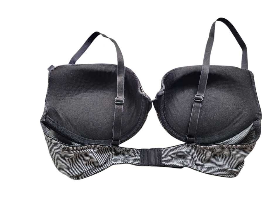 Stanik biustonosz push up 75B H&M wzór paski bielizna damska