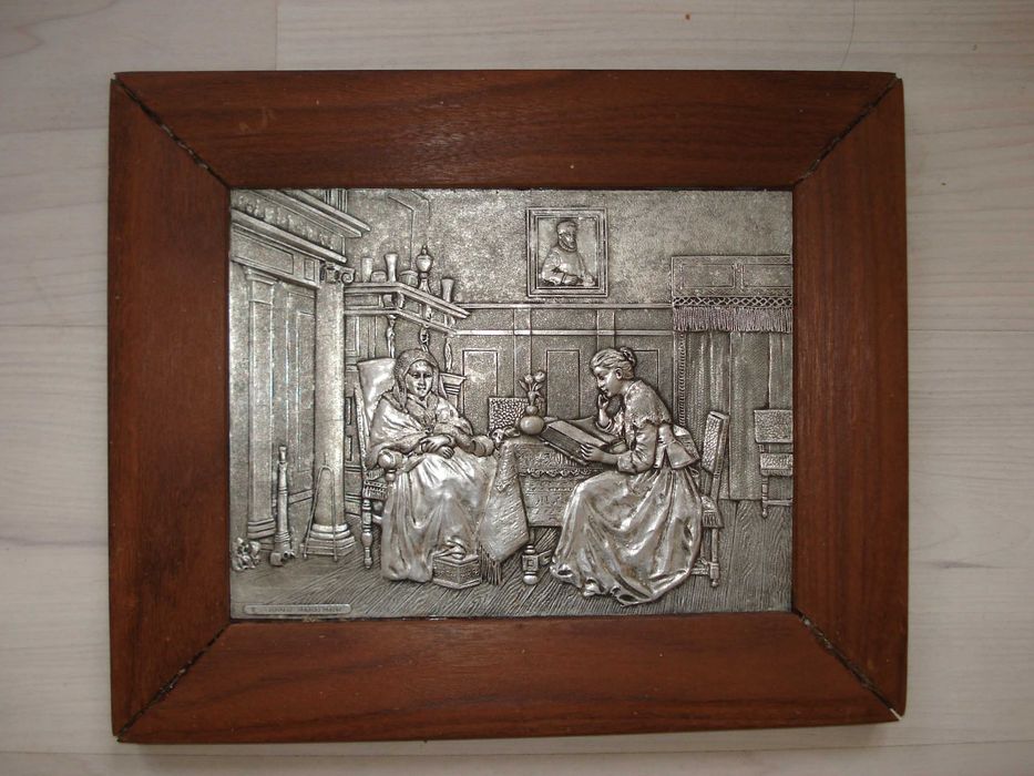 Hollenderski obrazek w ramce  H.J. Scholten Zondagmorgen