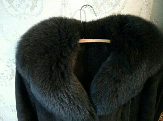 Натуральная коричневая зимняя дубленка шуба пальто куртка