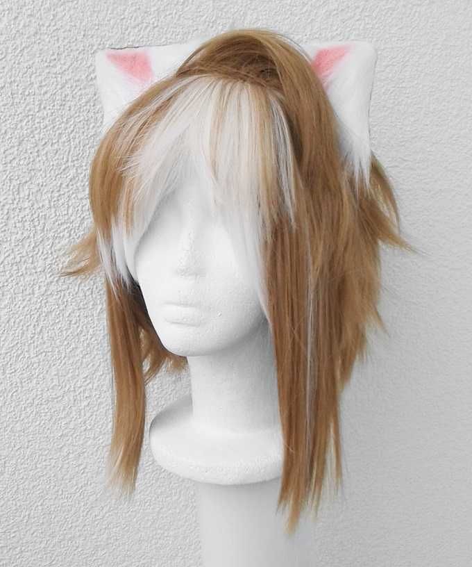 Genshin Impact Gorou z uszkami cosplay wig peruka brązowa krótka
