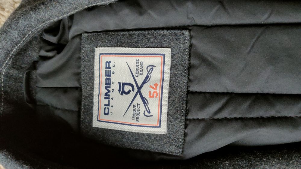 Climber -двубортный зимний шерстяной бушлат куртка пальто мужское б