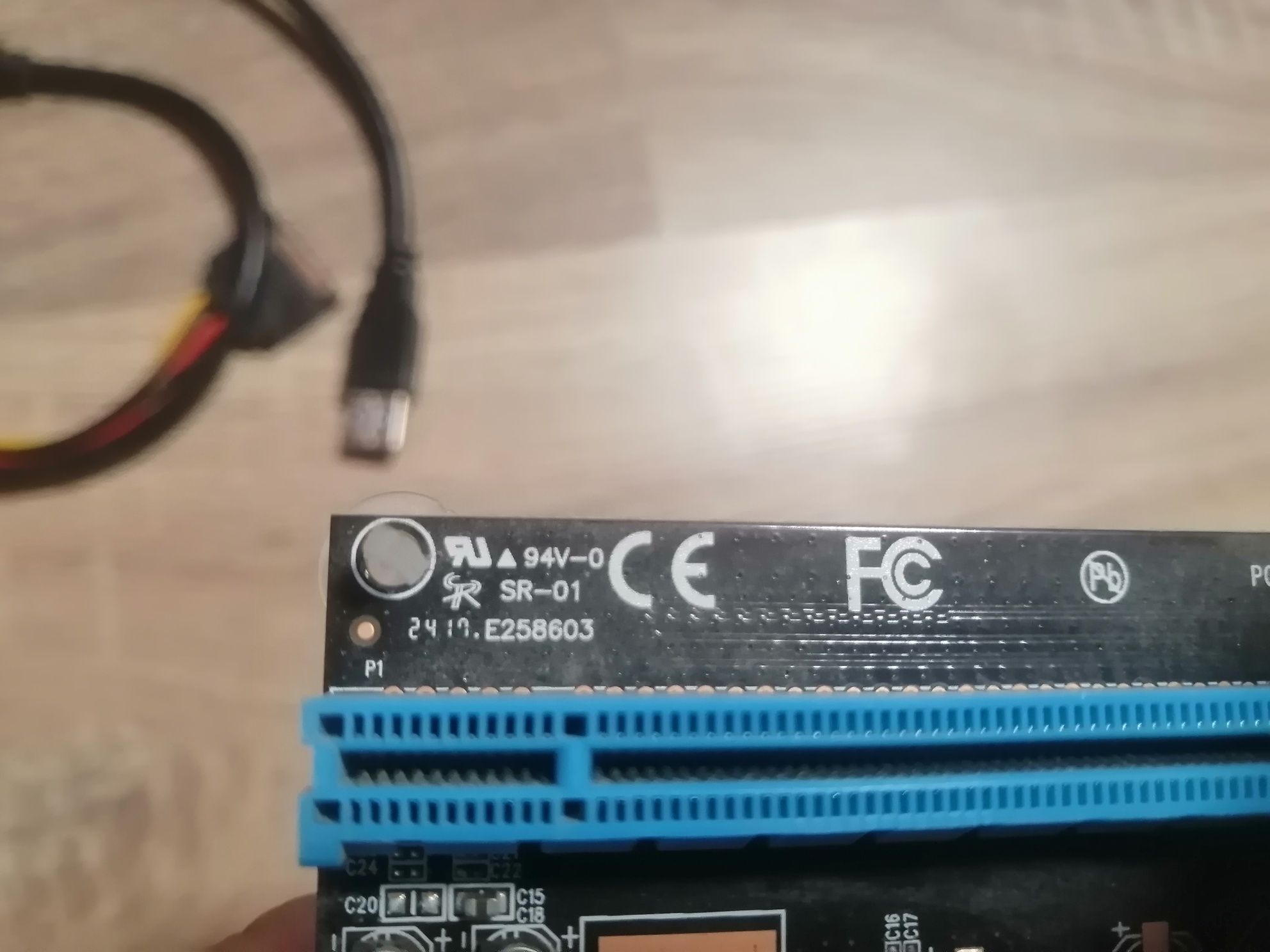 Адаптер-райзер  Dynamode PCI-E x1 to 16x, 60 см USB 3.0 Cable SATA