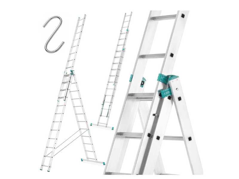 Drabina aluminiowa wielofunkcyjna uniwersalna 3x12 HIGHER - 9,30 m