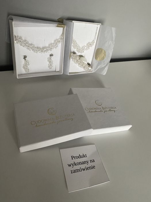 Komplet/Zestaw Biżuterii ślubnej Cudowna Biżuteria