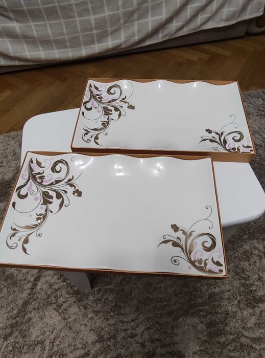 Фарфорове блюдо "Swarovski"  31x18 см  (2 штуки)