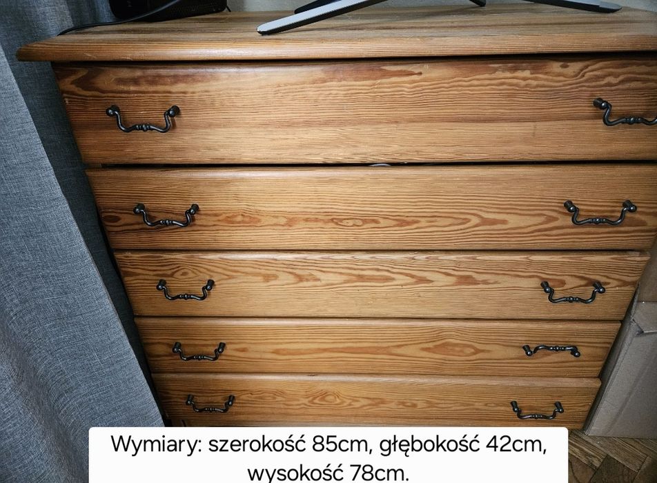 Komoda drewniana solidna stan bardzo dobry