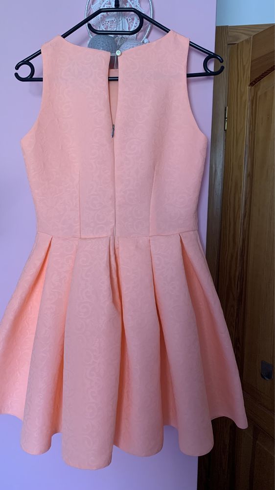 sukienka roz S -ROZKLOSZOWANA NEON 36