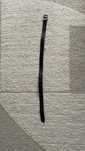 Black belt with gold buckle, length 97 cm