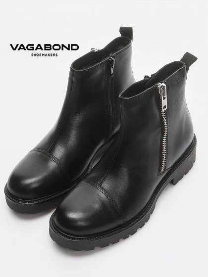 Жіночі челсі Vagabond шкіра чорні черевики утеплені, зима