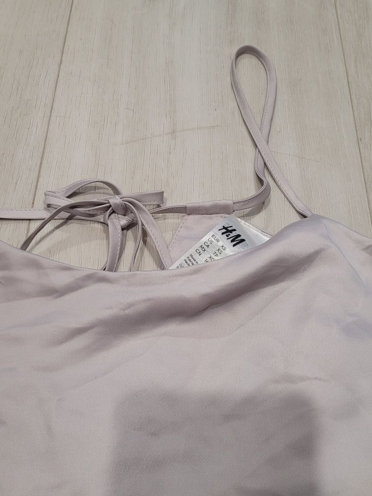 Koszulka h&m xs na ramiączkach szara