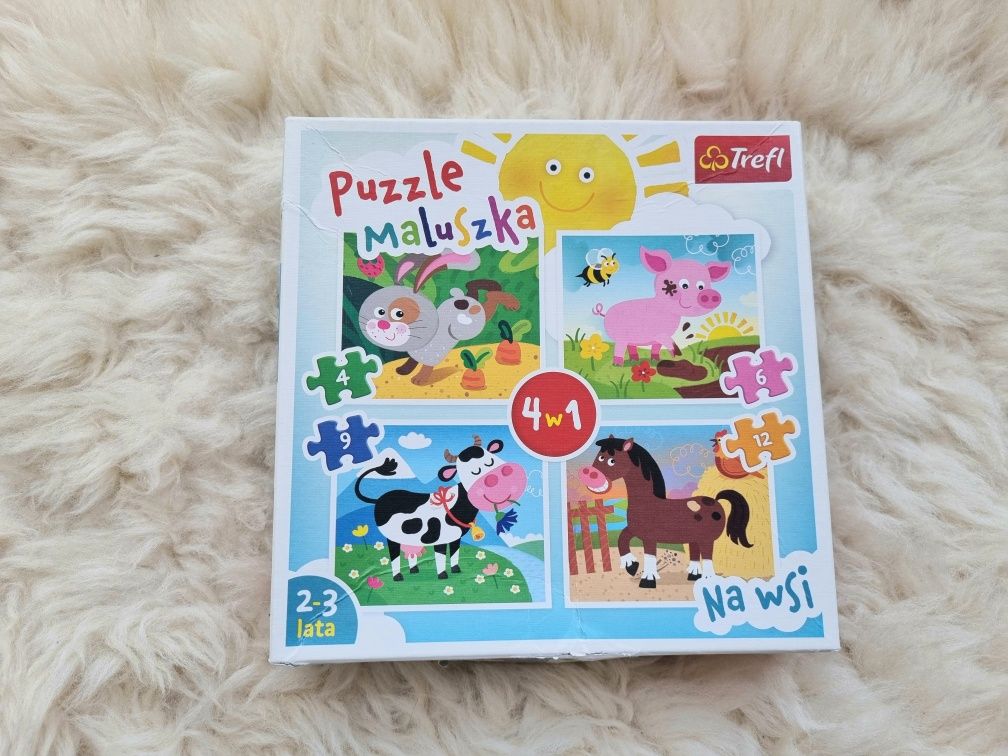 Puzzle Tref dla dziecka Na wsi 4w1