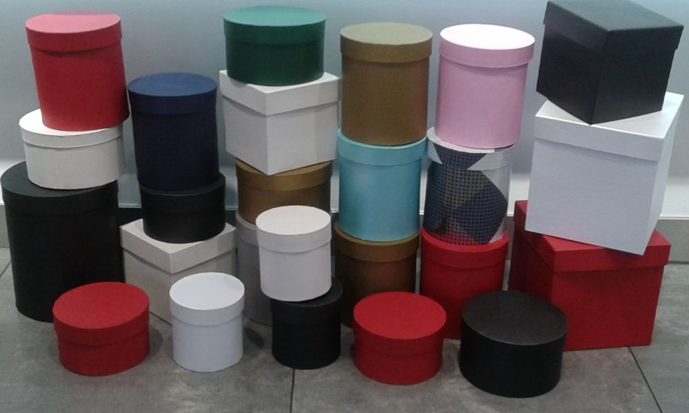 FLOWER BOX pudełka na kwiaty, również welurowe - producent hurtownia