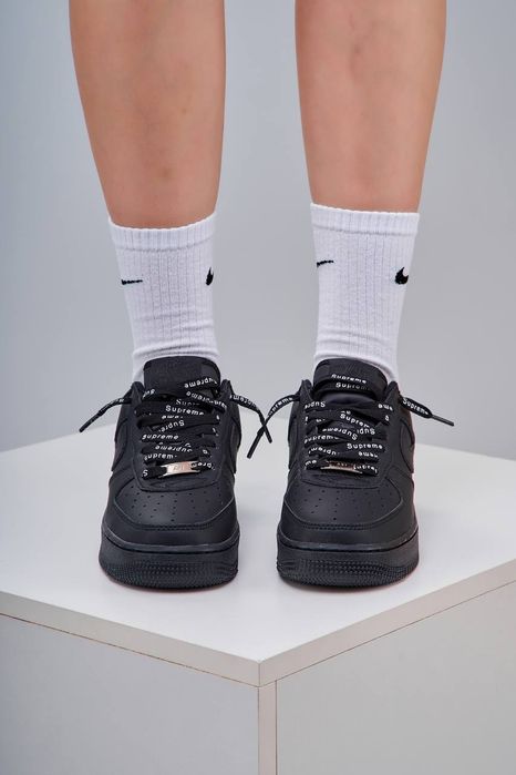 36-45 Nike Air Force 1 x Supreme Black