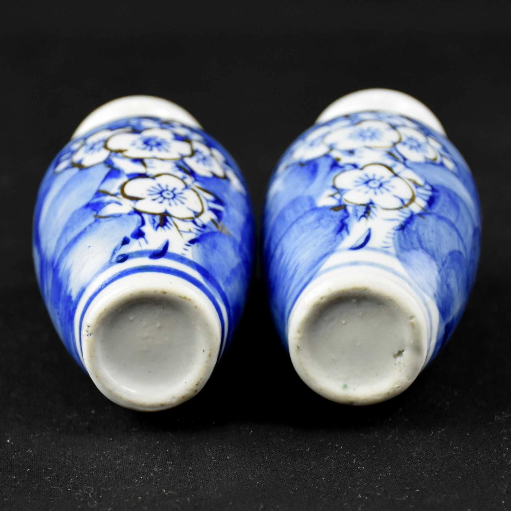Par pequenas jarras, Porcelana da China, Decoração Flor de Amendoeira