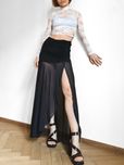 Czarna spódnica grunge mesh