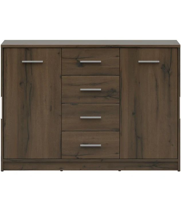 Komoda z 4 szufladami Orzech Virginia szer. 118,5 x wys 87 cm