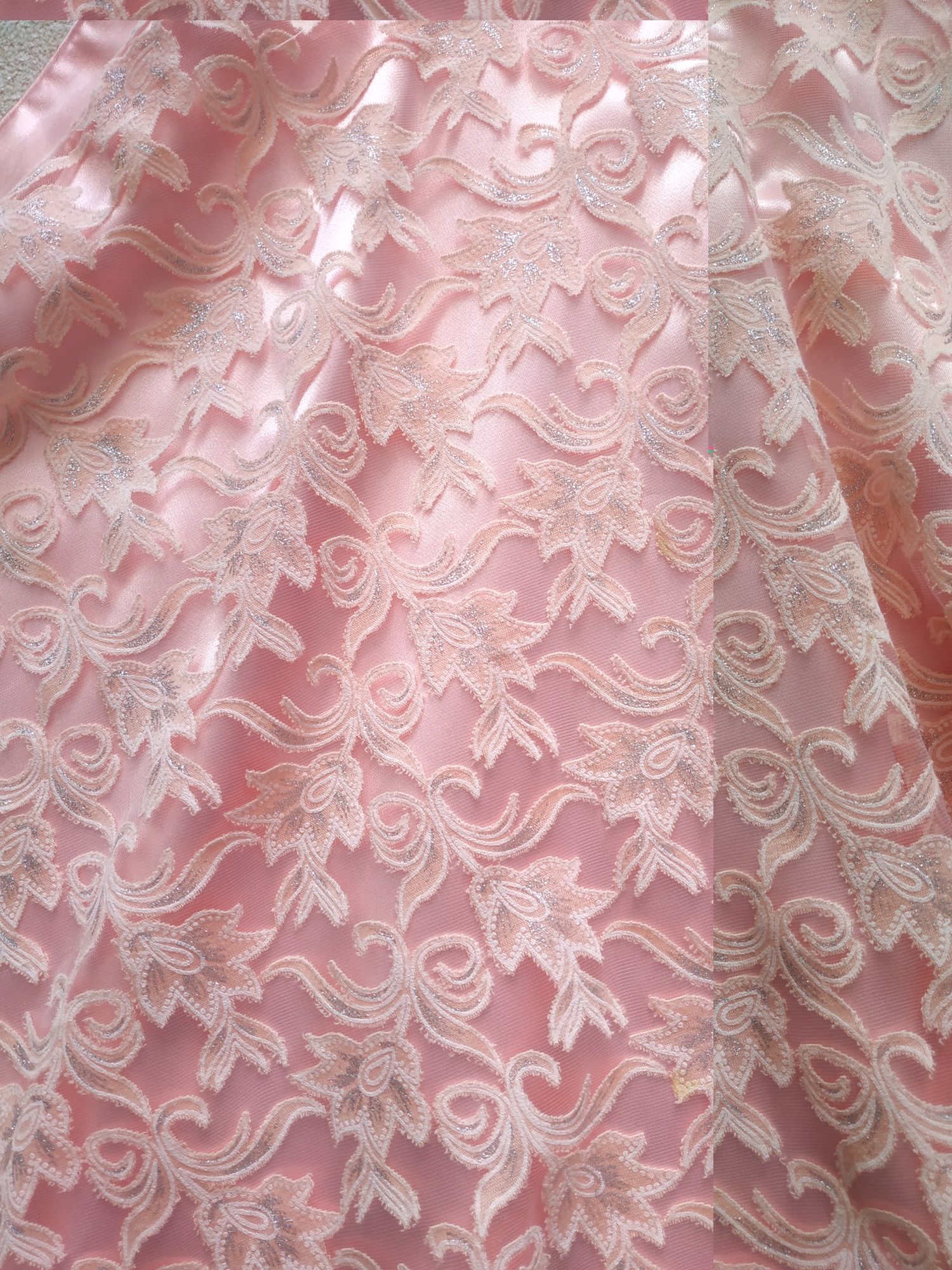 Łososiowa różowa sukienka na wesele impreza ślub dla dziecka dziewczyn