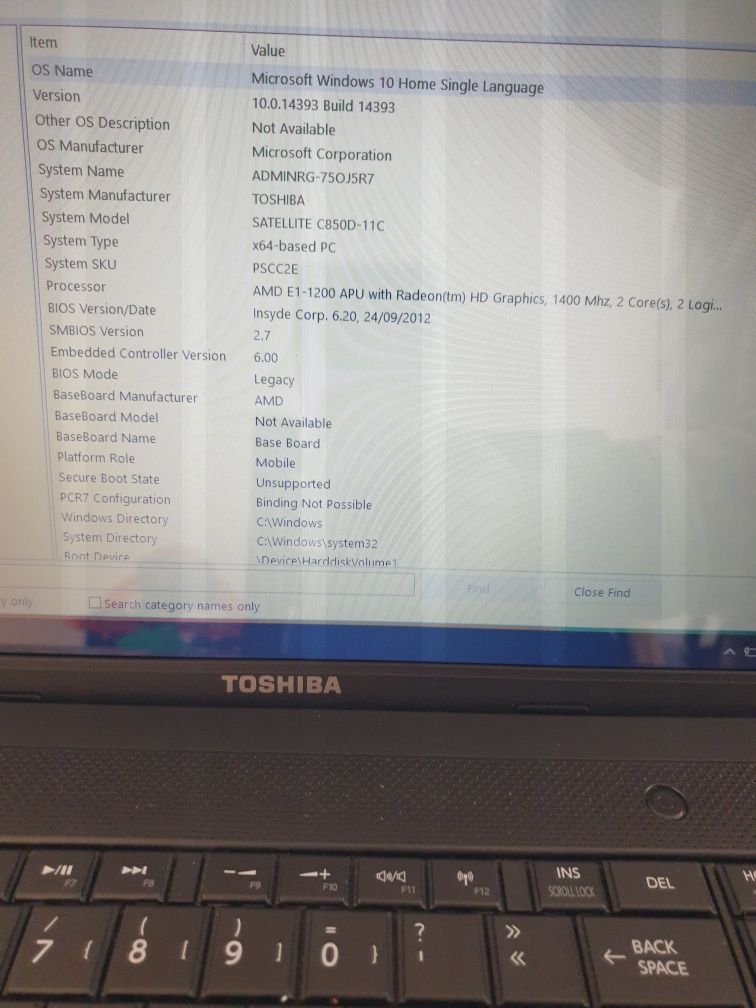 Toshiba Satéllite c850d 11c