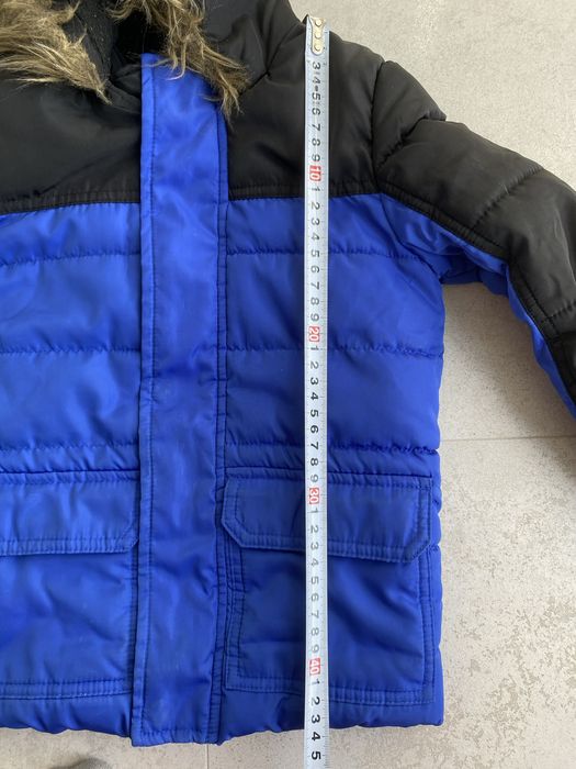 Kurtka płaszcz dziecięcy ocieplany z meszkiem pikowany