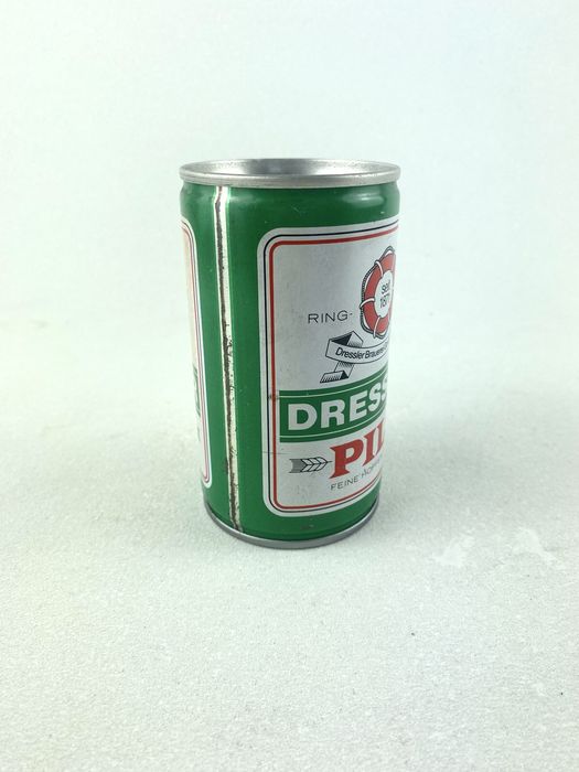 Kolekcjonerska stara stalowa puszka po piwie Dressler Pils