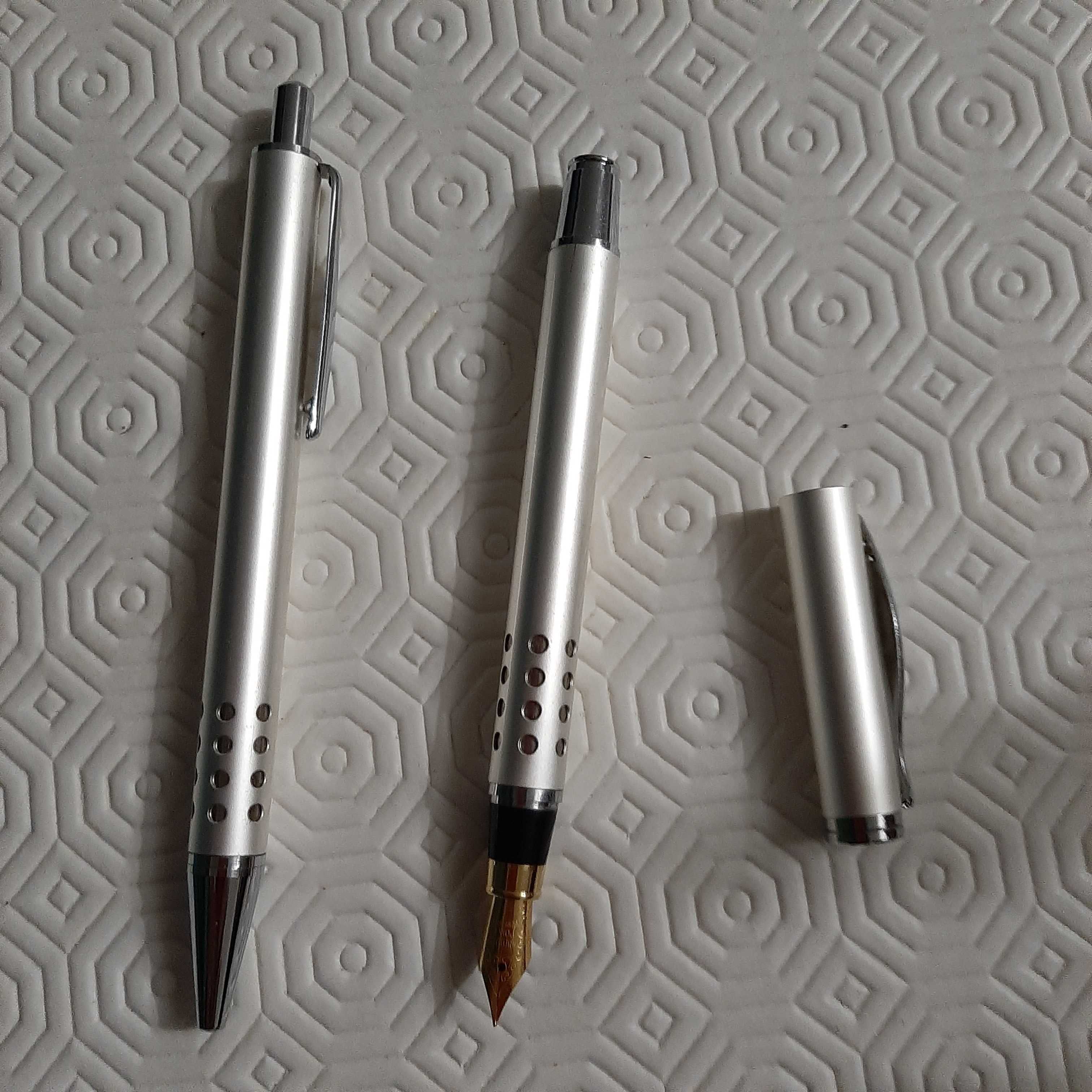 Conjunto de caneta e lapiseira com caixa