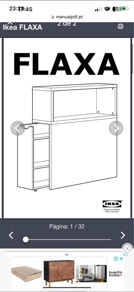 Urgente levantar até domingo Cabeceira Ikea Com arrumação