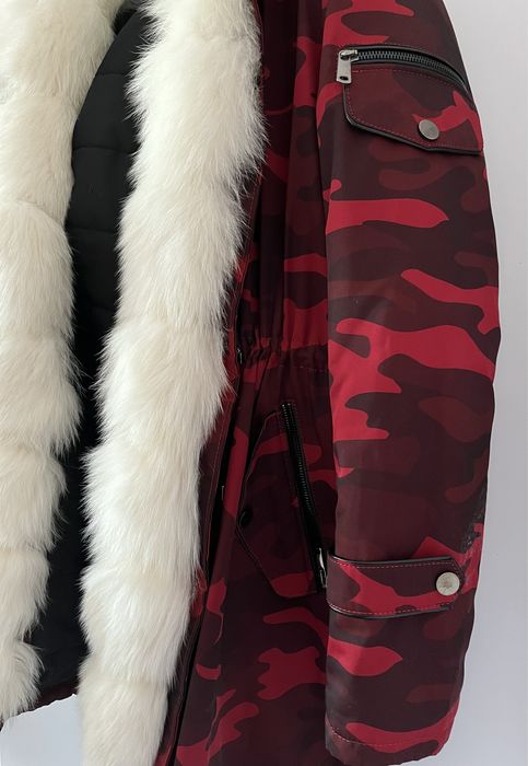 Пуховик женский стиль милитари